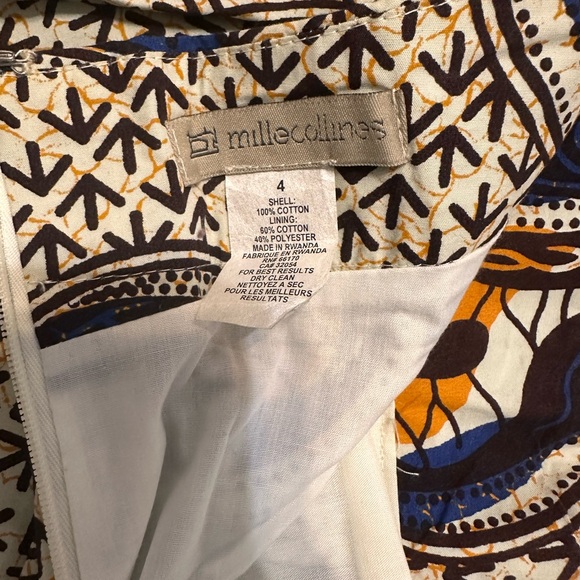 Anthropologie Mille Collines Maaike Navy and Orange Maxi Skirt Boho Ethnic - Picture 7 of 8